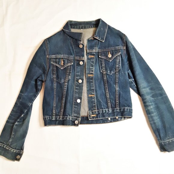 Denim Jean Cotton Long Sleeve 90's Grunge Jacket Top Vintage EUC Medium - Picture 3 of 13